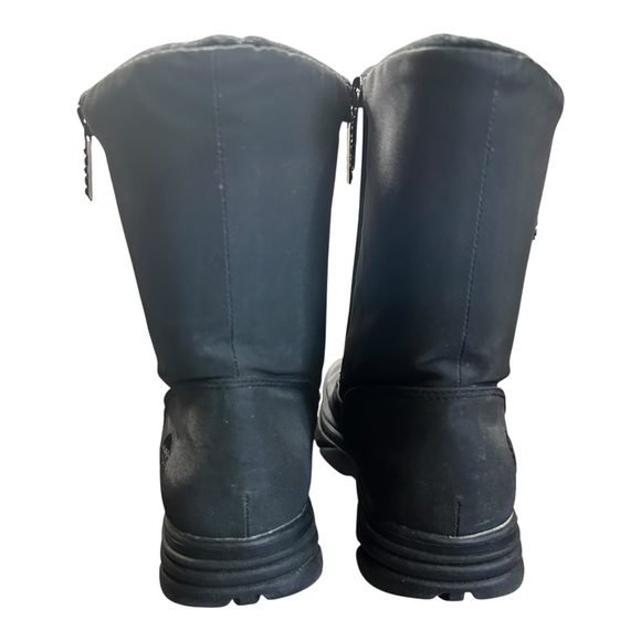 TOTES Waterproof Black Mid Boots — Size 8 Black Winter Boots with Side Zipper - Picture 9 of 11
